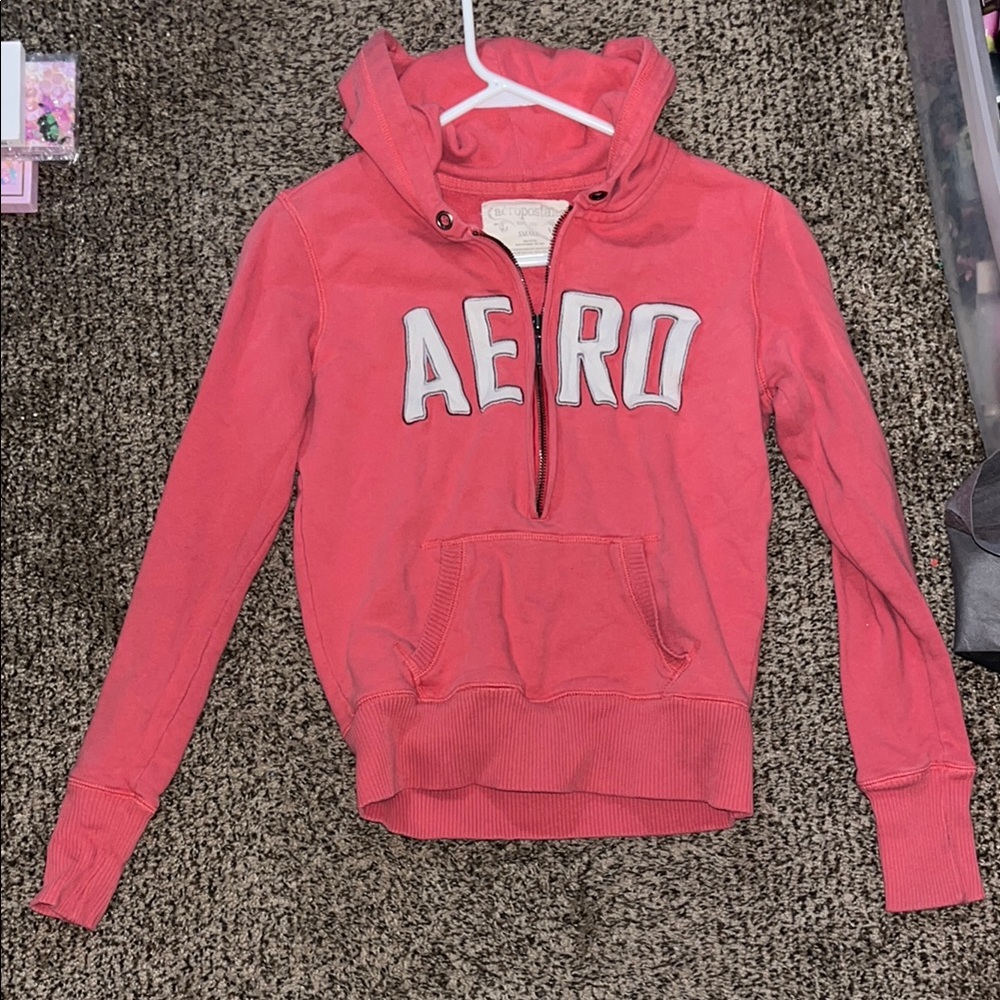 Aeropostale Pink Zip-Up Hooded Size Small Jacket